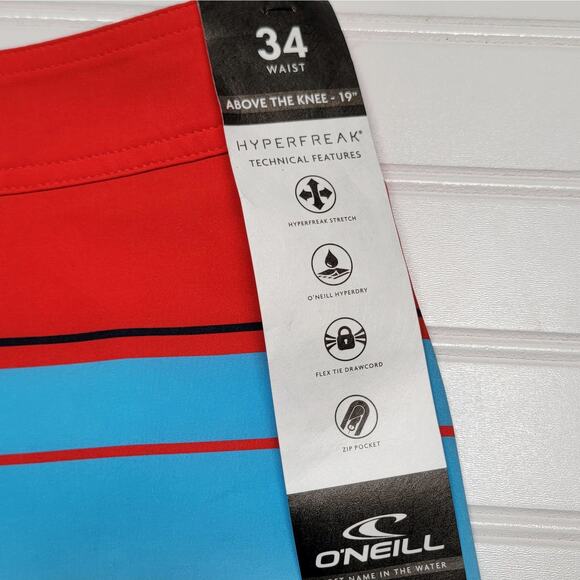 NWT O'Neill Hyperfreak Heat Stripe Boardshorts - Picture 5 of 7